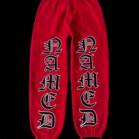 Named Collective Mission Sweatpants In Red Barely Depop