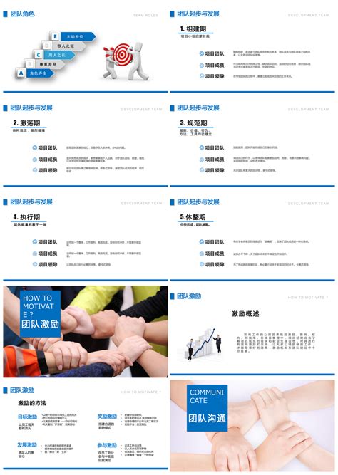 蓝色框架完整团队建设管理培训员工培训ppt模板下载其它蓝色风云办公