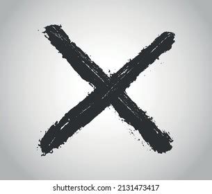 Xgrunge Letter X Vector Cross Sign Stock Vector Royalty Free