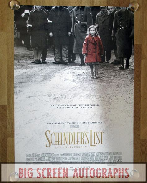 Schindler's List one sheet poster | Big Screen Autographs