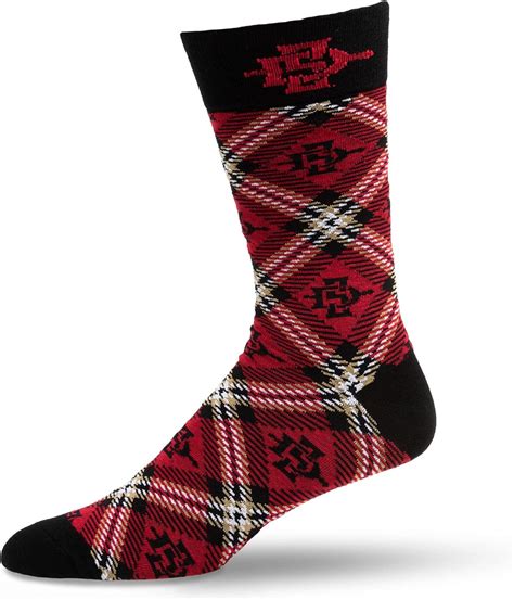 Timeless Tartans San Diego State University Tartan Socks Clothing Shoes And Jewelry