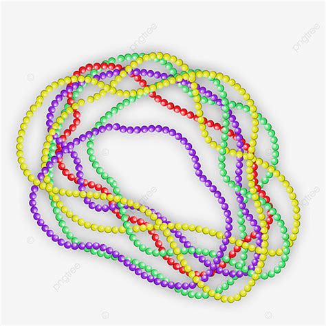 Mardi Gras Beads Vector Art Png Mardi Gras Decoration Vector Realistic