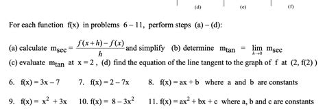 Solved D E F For Each Function F X In Problems 6 11