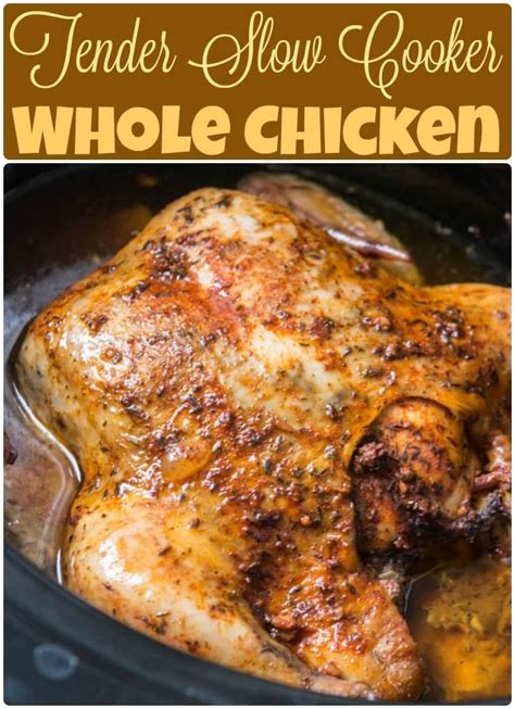 Crockpot Whole Chicken Super Tender And So Easy Oh Sweet Basil