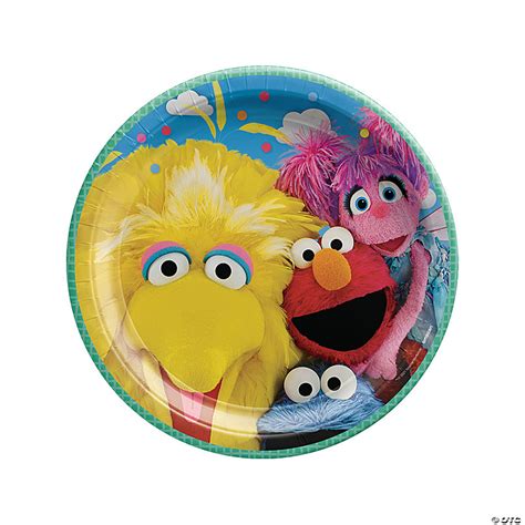 Sesame Street® Party Big Bird Elmo And Cookie Monster Paper Dinner Plates 8 Pc Oriental Trading