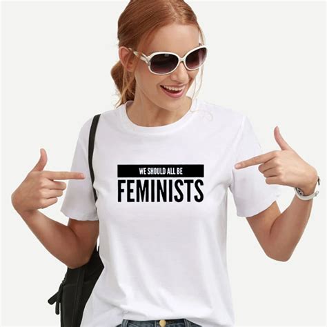 We Should All Be Feminists Women Tshirt Tees Ladies Feminism Slogan ...