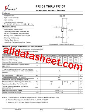 Fr Datasheet Pdf Diyi Electronic Technology Co Ltd