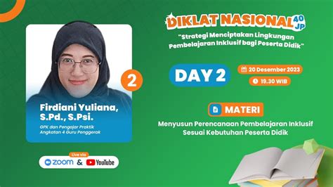 Diklat Nasional Jp Menyusun Perencanaan Pembelajaran Inklusif