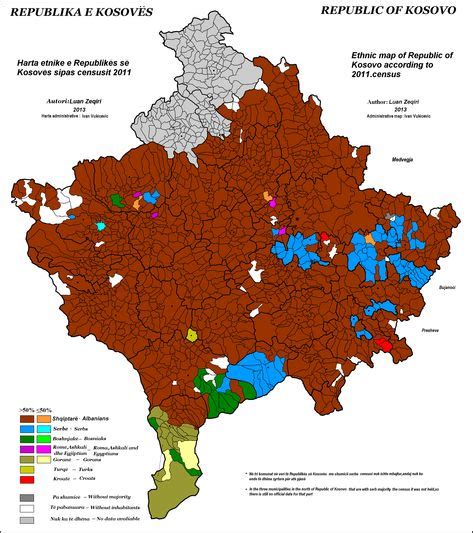 Ethnic Map Of Kosovo According To The Census Map Ethnic Serbian