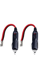 Kuncan Ft V Car Charge Cigarette Lighter Extension Cable Male To