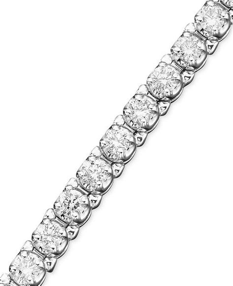 Macy's Certified Diamond Bracelets in 14k White Gold (3 to 3-5/8 ct. t ...