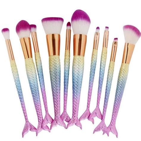 Pi Ces Kit De Pinceaux Maquillage Sir Ne Makeup Brushes Maquillage