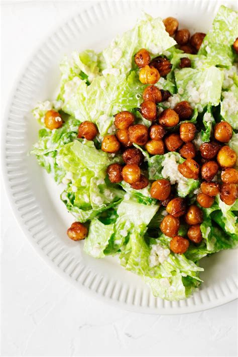 Vegan Quinoa Chickpea Caesar Salad The Full Helping