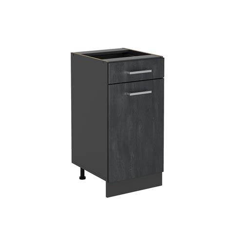 Vicco K Chenschrank Mit Schublade Schwarz Beton Cm Ohne