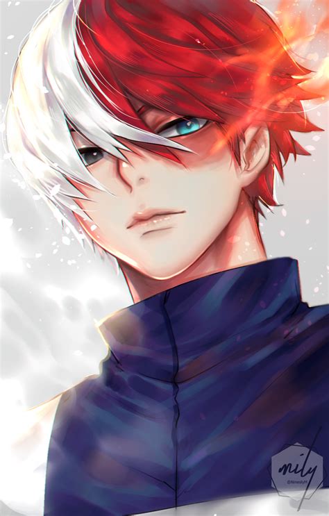 Todoroki Shoto Fanart by Ninesly-MILY on DeviantArt Detailed Image, My ...