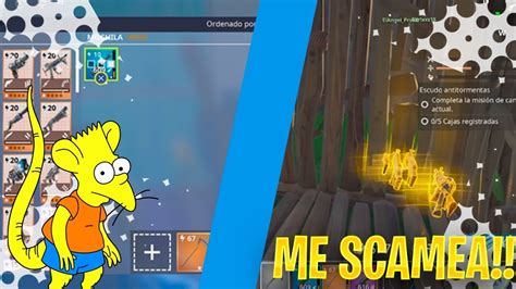 Ni O Rata Scamer Me Scamea Todo Mi Inventario Fortnite Salvar Al Mundo