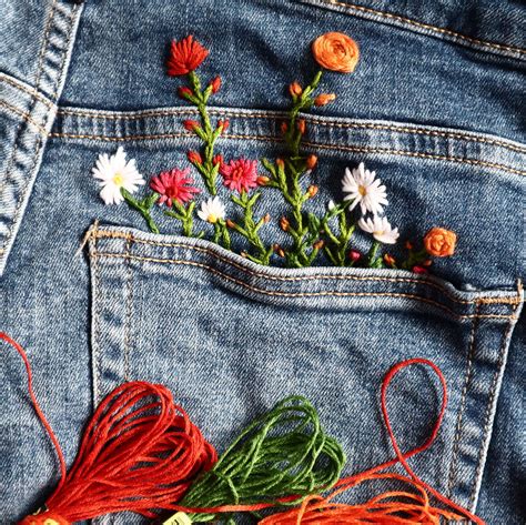 Jeans Pocket Embroidery Design