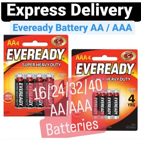 16 24 32 40Cheap Bundle Eveready AA AAA Super Heavy Duty Battery