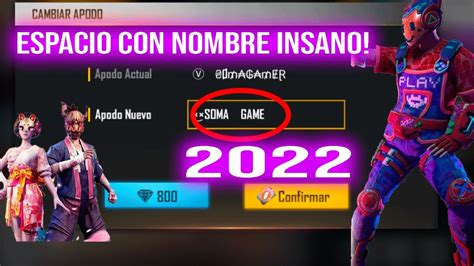 Como Poner Espacio En El Nombre De Free Fire En Celular 2022 NUEVA