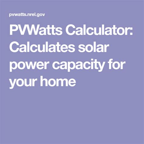 PVWatts Calculator Calculates Solar Power Capacity For Your Home