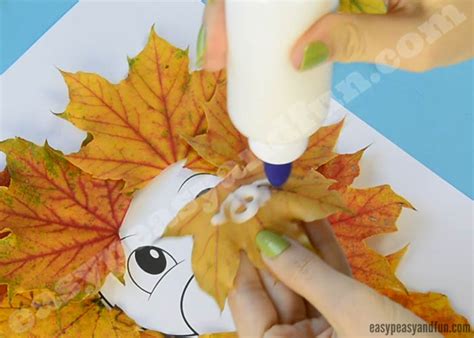 Lion Leaf Craft With Printable Template Easy Peasy And Fun