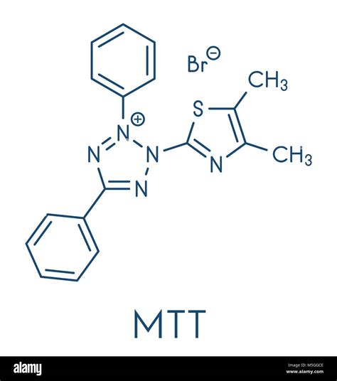 Mtt Yellow Tetrazole Dye Molecule Used In Mtt Assay Used To Measure