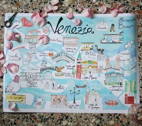 My First Venice Illustrated Map I Hope Youll Like It Nel 2024