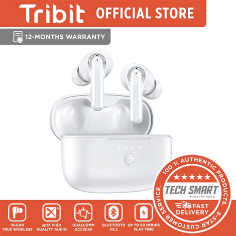 Tribit FlyBuds C1 White Qualcomm QCC3040 Bluetooth 5 2 4 Mics CVC 8 0