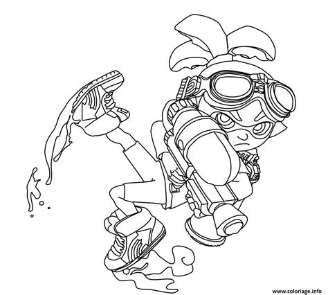 Coloriage Splatoon Inkling Boy Dessin Splatoon Imprimer