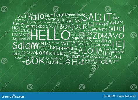 Hello Speech Bubble In Different Languages Stock Photo Image 46644241