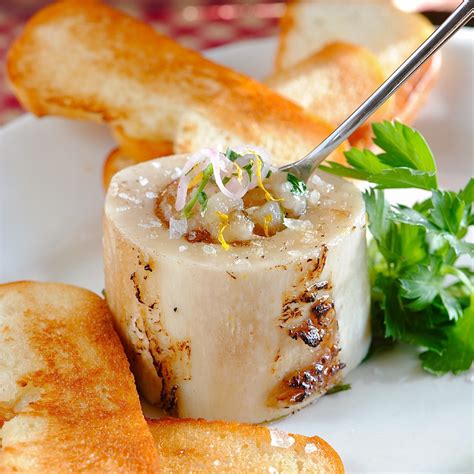 JULES FOOD Roasted Bone Marrow With Tarragon Orange Gremolata And