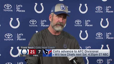 Frank Reich Postgame Interview After Win Vs Texans Colts Texans