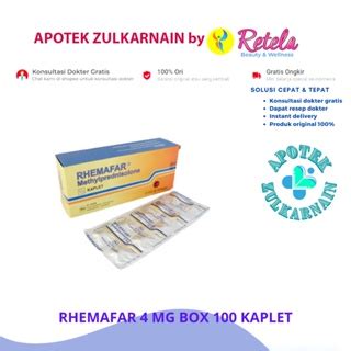 Jual RHEMAFAR 4 MG BOX 100 KAPLET Shopee Indonesia