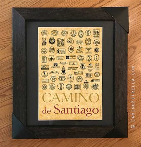 Camino De Santiago Art Print Poster Jakobsweg Personalised Etsy