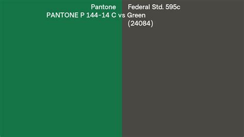 Pantone P 144 14 C Vs Federal Std 595c Green 24084 Side By Side