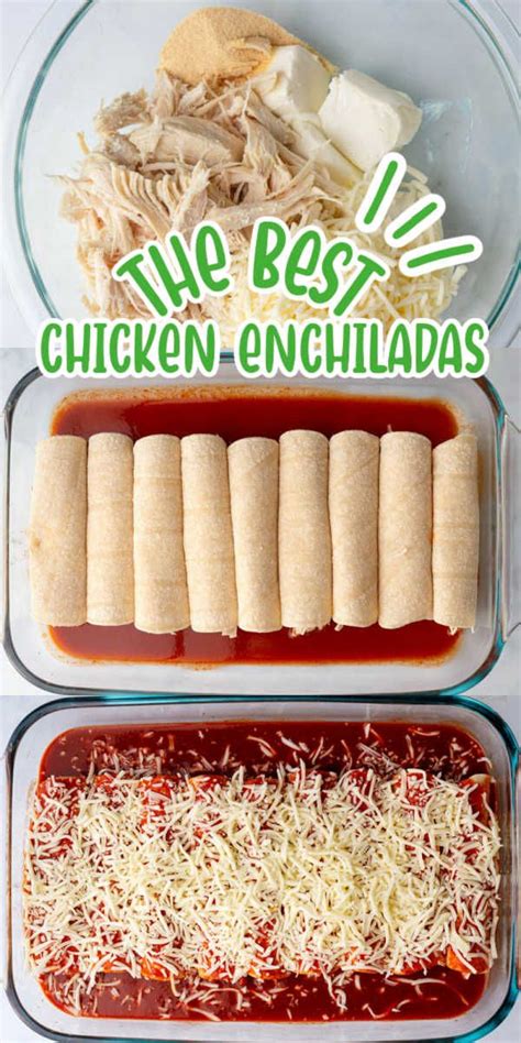 Cheesy Baked Chicken Enchiladas Recipe Cheesy Chicken Enchiladas