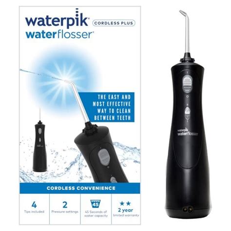 Waterpik Cordless Plus Water Flosser Wp 462 Black Toiletries Superdrug