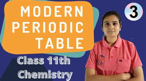 Modern Periodic Table Class Th Chemistry Part Youtube