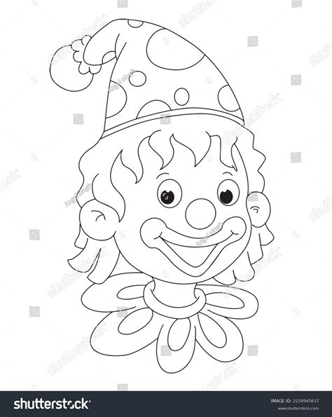 Cute Cartoon Joker Coloring Page Kidsvector Stock Vector (Royalty Free ...