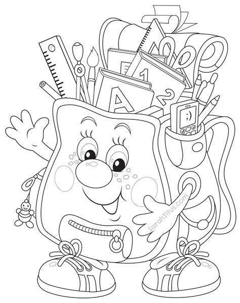 Back to School Coloring Pages - Sarah Titus