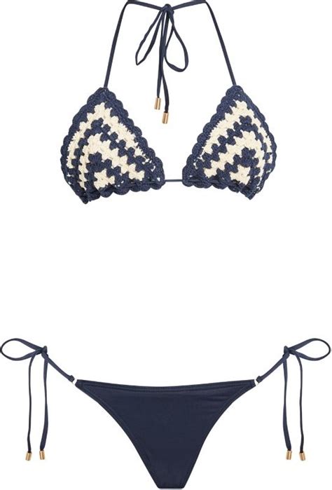 Zimmermann Crochet Chevron Bikini Shopstyle Two Piece Swimsuits