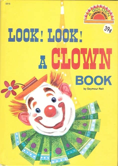 Look Look A Clown Book Vintage Golden Beginning Reader By