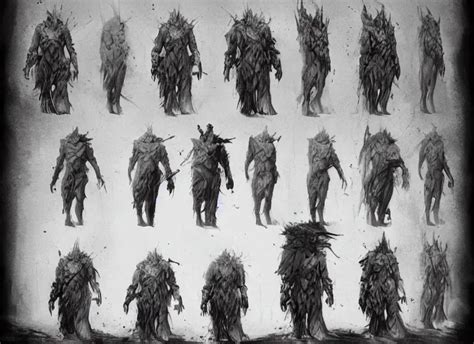 Feral Orc Chieftain Charector Concept Sheet Stable Diffusion OpenArt