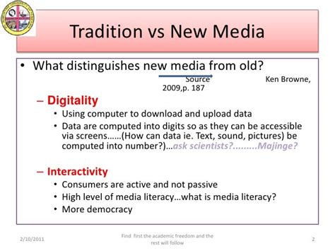 New Media And Traditional Media