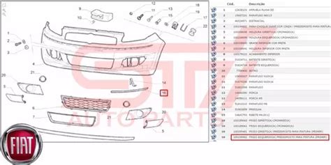 Friso Para Choque Dianteiro Esquerdo Fiat Idea Original Novo à venda em