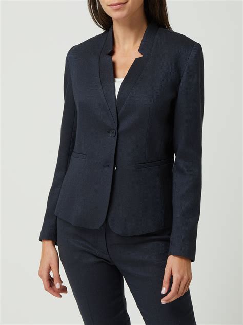 More More Blazer Mit Webstruktur Marineblau Online Kaufen