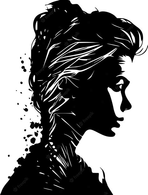 Premium Vector | Woman profile silhouette