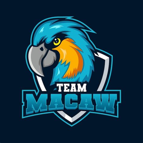 Premium Vector | Team macaw esports mascot logo vector template