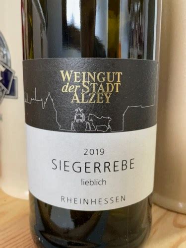 Weingut Der Stadt Alzey Siegerrebe Lieblich Vivino US