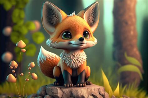 Premium AI Image | Fox from the disney animated movie fox